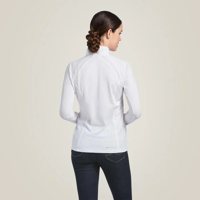 Sunstopper 20 14 Zip Baselayer White Women Ariat TShirts and Tops Sunstopper 20 14 Zip Baselayer White Women Ariat TShirts and Tops