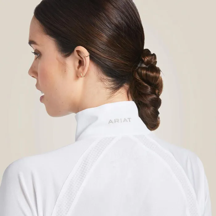 Sunstopper 20 14 Zip Baselayer White Women Ariat TShirts and Tops Sunstopper 20 14 Zip Baselayer White Women Ariat TShirts and Tops