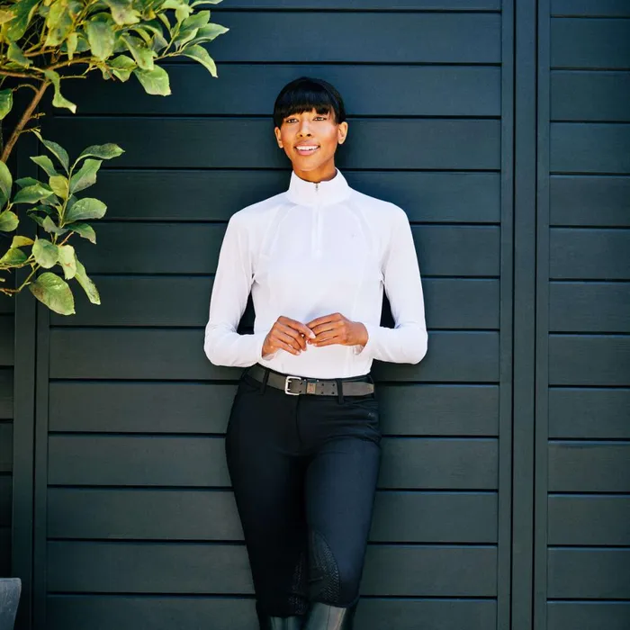 Sunstopper 20 14 Zip Baselayer White Women Ariat TShirts and Tops Sunstopper 20 14 Zip Baselayer White Women Ariat TShirts and Tops