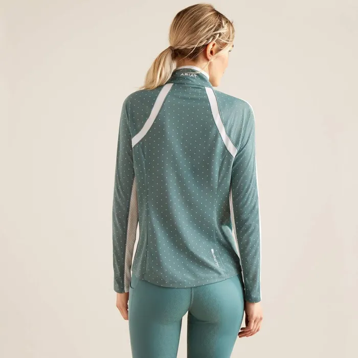 Sunstopper 30 14 Zip Baselayer North Atlantic Dot Women Ariat TShirts and Tops Sunstopper 30 14 Zip Baselayer North Atlantic Dot Women Ariat TShirts and Tops