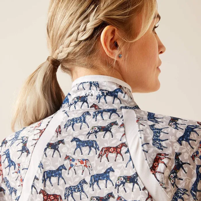 Sunstopper 30 14 Zip Baselayer Painted Ponies Women Ariat TShirts and Tops Sunstopper 30 14 Zip Baselayer Painted Ponies Women Ariat TShirts and Tops
