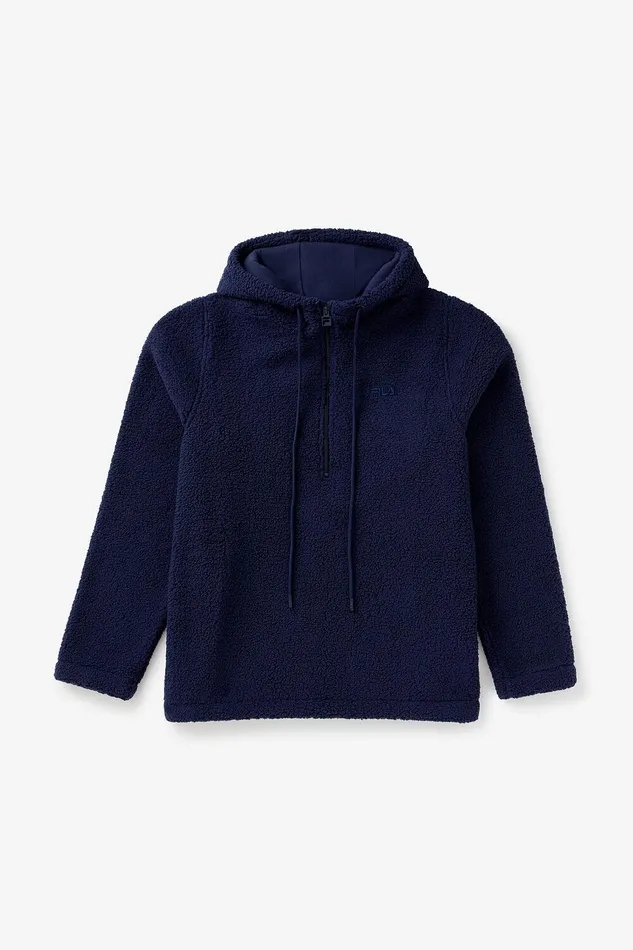 Sweatshirts and Hoodies Men Fila High Pile Fleece Jacket 400 Fila Navy