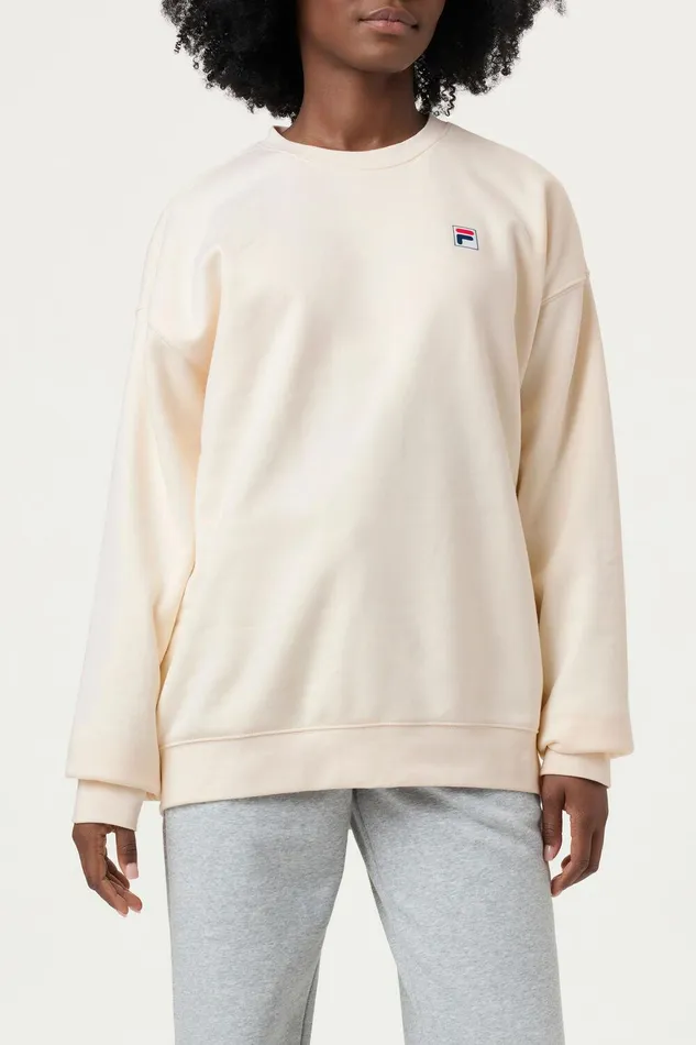 Sweatshirts and Hoodies Women Fila Classic Relaxed Sweatshirt 920 Gardenia Sweatshirts and Hoodies Women Fila Classic Relaxed Sweatshirt 920 Gardenia