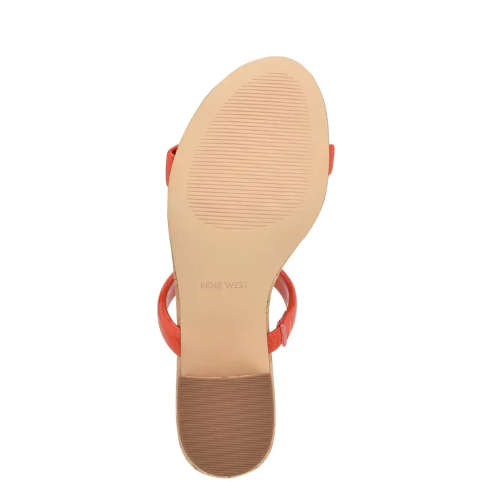 Tae Heeled Slide Sandals Orange Cork Women Nine West Heeled Tae Heeled Slide Sandals Orange Cork Women Nine West Heeled