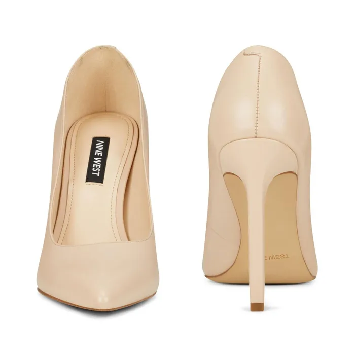 Tatiana Pointy Toe Pumps Ivory Leather Women Nine West Pumps Tatiana Pointy Toe Pumps Ivory Leather Women Nine West Pumps