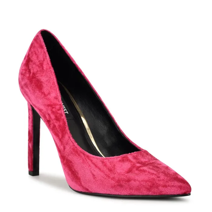 Tatiana Pointy Toe Pumps Pink Velvet Women Nine West Pumps Tatiana Pointy Toe Pumps Pink Velvet Women Nine West Pumps