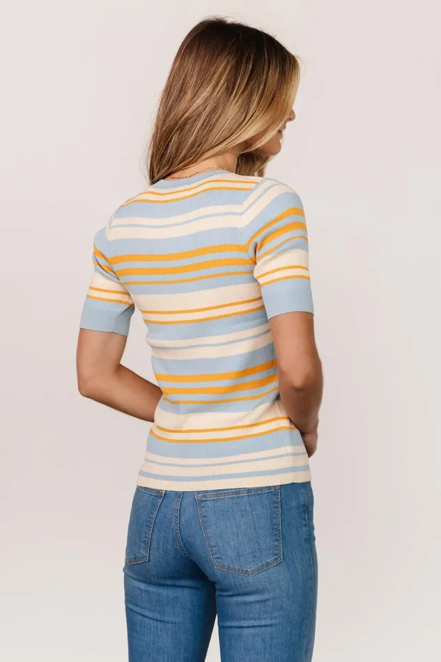 Teagan Striped Top Blue Orange Women Baltic Born Blouses Shirts Teagan Striped Top Blue Orange Women Baltic Born Blouses Shirts