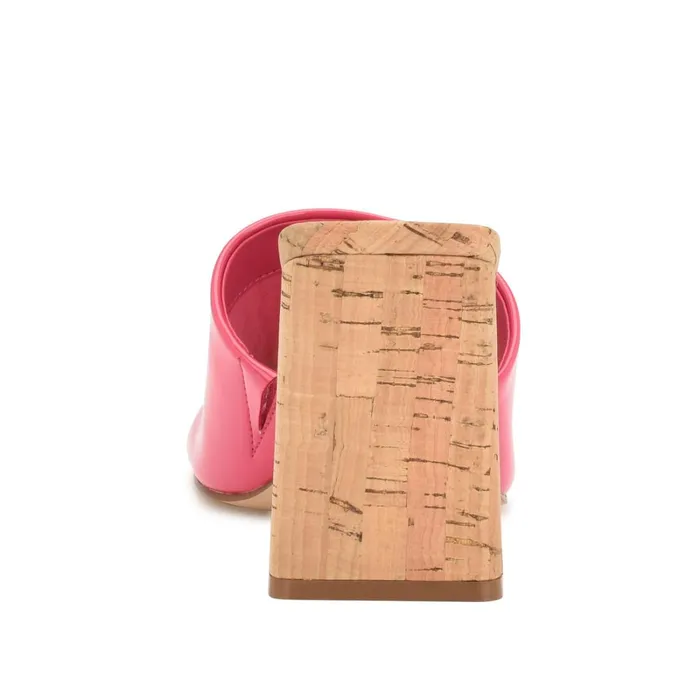 Teice Heeled Slide Sandals Pink Patent Women Nine West Mid Heels Teice Heeled Slide Sandals Pink Patent Women Nine West Mid Heels