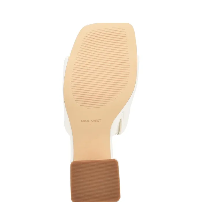 Teice Heeled Slide Sandals White Women Nine West Sandals Teice Heeled Slide Sandals White Women Nine West Sandals