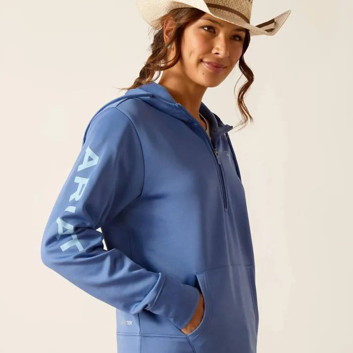 Tek Hoodie 12 Zip Hoodie Dutch Blue Women Ariat Sweatshirts and Hoodies Tek Hoodie 12 Zip Hoodie Dutch Blue Women Ariat Sweatshirts and Hoodies