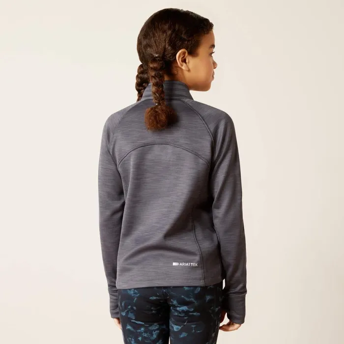 TEK Team 12 Zip Sweatshirt Ebony Grey Kids Ariat English Riding Clothing
