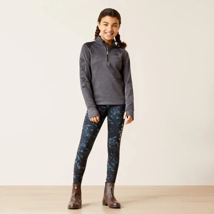 TEK Team 12 Zip Sweatshirt Ebony Grey Kids Ariat English Riding Clothing