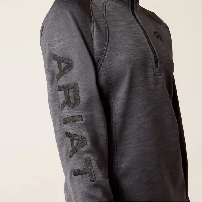 TEK Team 12 Zip Sweatshirt Ebony Grey Kids Ariat English Riding Clothing