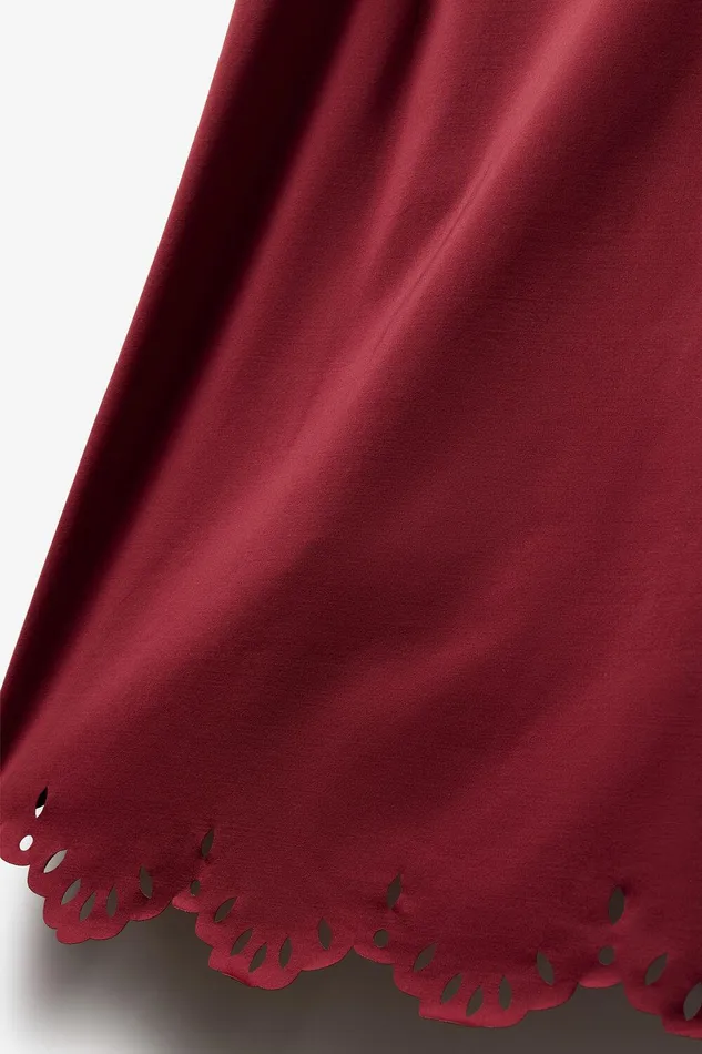 Tennis Women Fila Lasercut Dress 600 Cabernet Tennis Women Fila Lasercut Dress 600 Cabernet