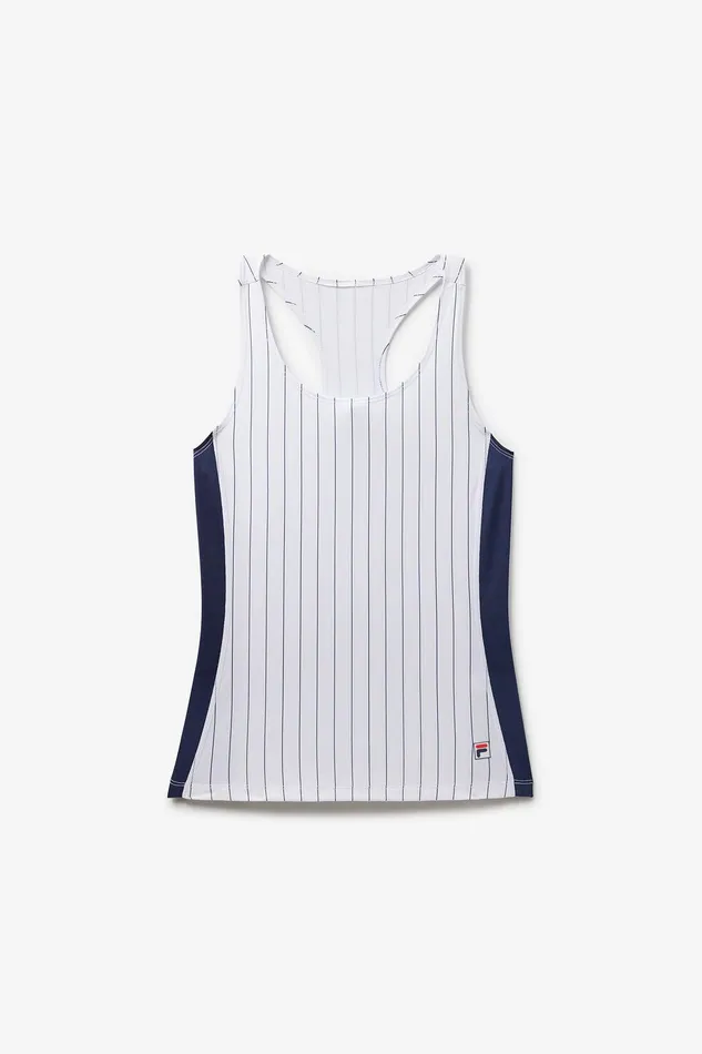 Tennis Women Fila Performance Iconic Racerback Tank 147 Whitefila Navy