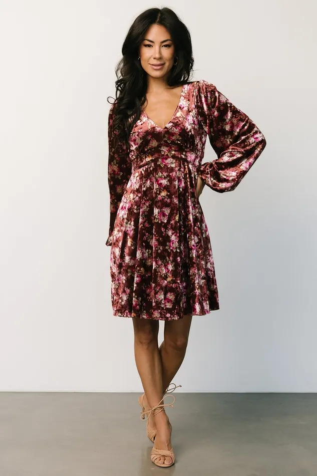 Teri Velvet Short Dress Auburn Multi Women Baltic Born Short Dresses