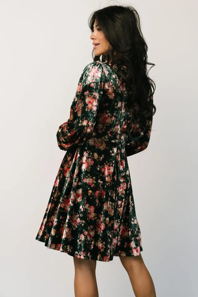 Teri Velvet Short Dress Forest Multi Women Baltic Born Short Dresses Teri Velvet Short Dress Forest Multi Women Baltic Born Short Dresses