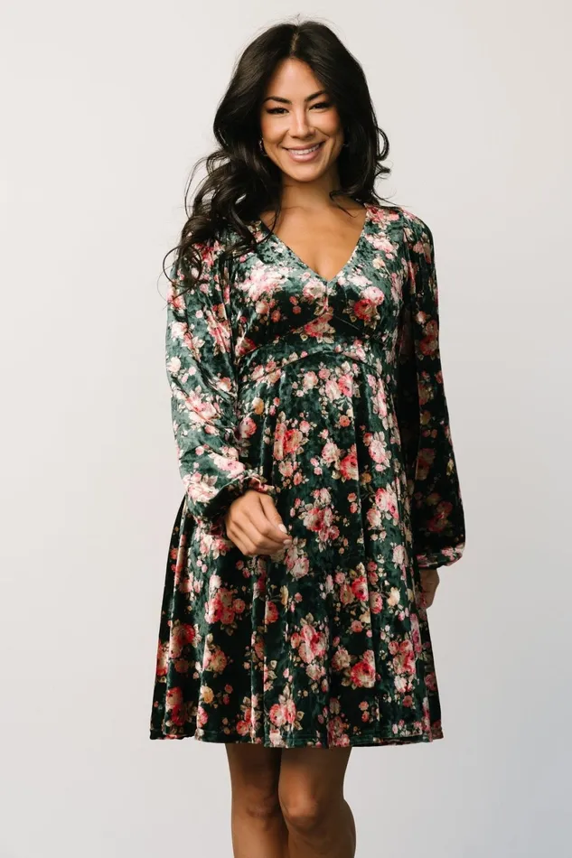 Teri Velvet Short Dress Forest Multi Women Baltic Born Short Dresses Teri Velvet Short Dress Forest Multi Women Baltic Born Short Dresses