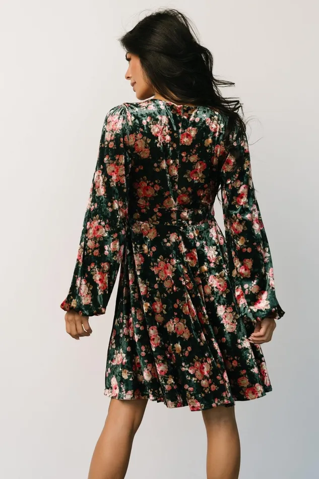 Teri Velvet Short Dress Forest Multi Women Baltic Born Short Dresses Teri Velvet Short Dress Forest Multi Women Baltic Born Short Dresses
