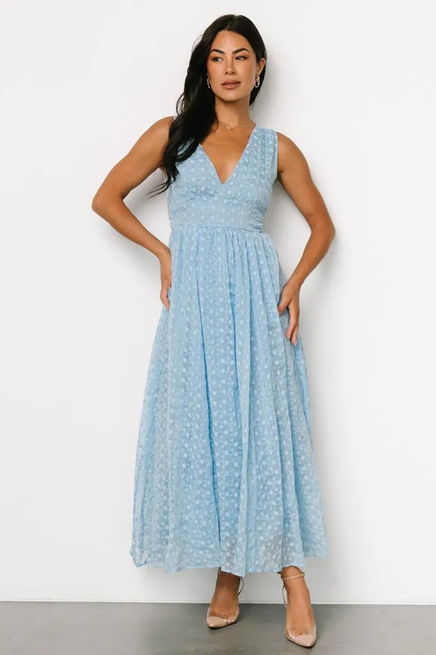 Thalia Embroidered Tank Midi Dress Blue Women Baltic Born Midi Dresses