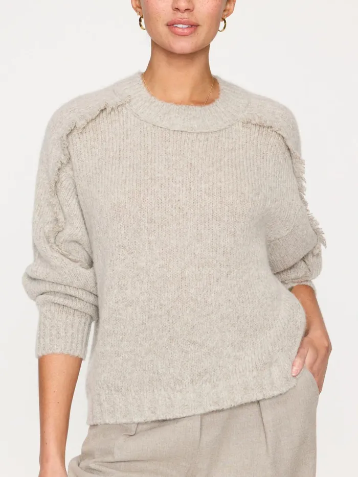 The Aimee Fringe Crew Dusk Mlange Women Brochu Walker Sweaters