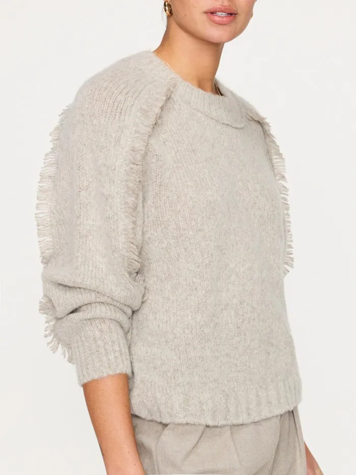 The Aimee Fringe Crew Dusk Mlange Women Brochu Walker Sweaters