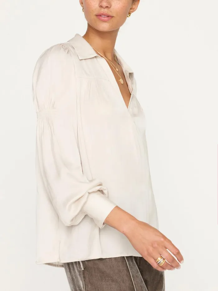 The Anson Blouse Oyster Blush Women Brochu Walker Tops