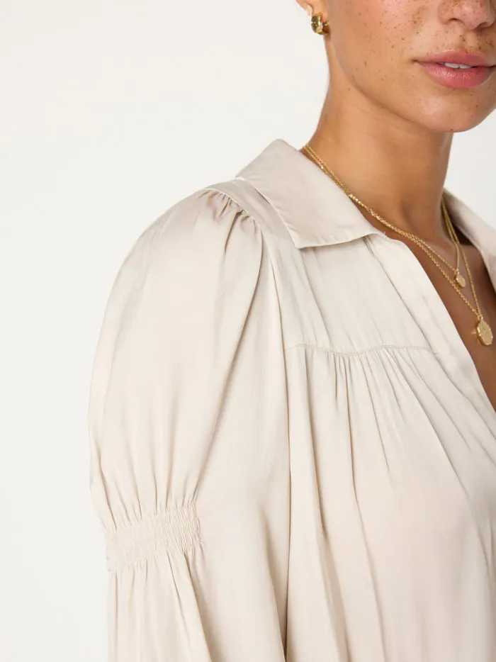 The Anson Blouse Oyster Blush Women Brochu Walker Tops
