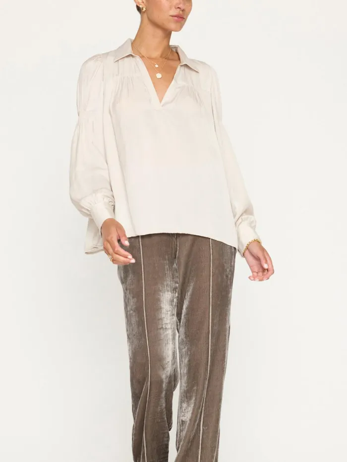The Anson Blouse Oyster Blush Women Brochu Walker Tops