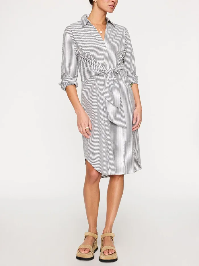 The Ashland Stripe Dress Fraser Grey Stripe Women Brochu Walker Dresses