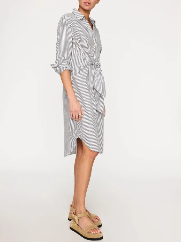 The Ashland Stripe Dress Fraser Grey Stripe Women Brochu Walker Dresses