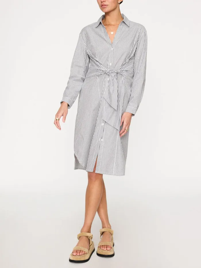 The Ashland Stripe Dress Fraser Grey Stripe Women Brochu Walker Dresses