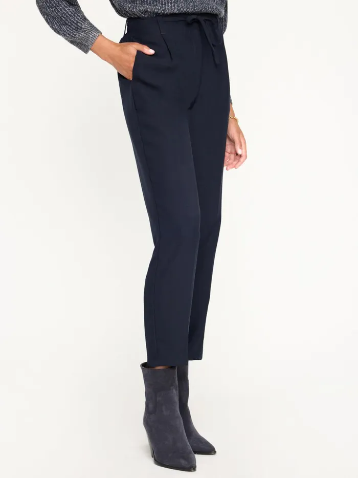 The Dion Pleat Front Pant Baltic Navy Women Brochu Walker Bottoms
