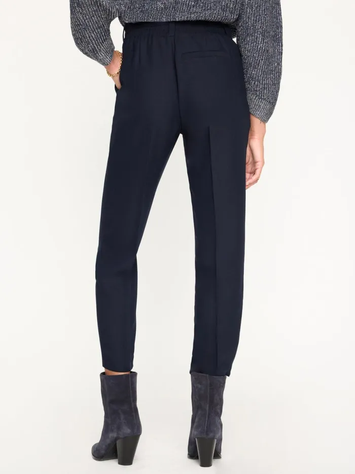The Dion Pleat Front Pant Baltic Navy Women Brochu Walker Bottoms