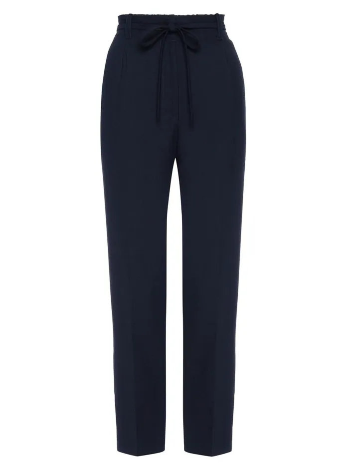 The Dion Pleat Front Pant Baltic Navy Women Brochu Walker Bottoms