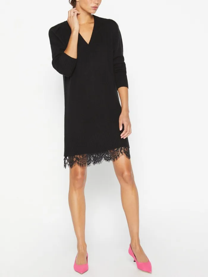The Elisa Lace Looker Dress Black Onyx With Black Lace Women Brochu Walker Looker Sweaters