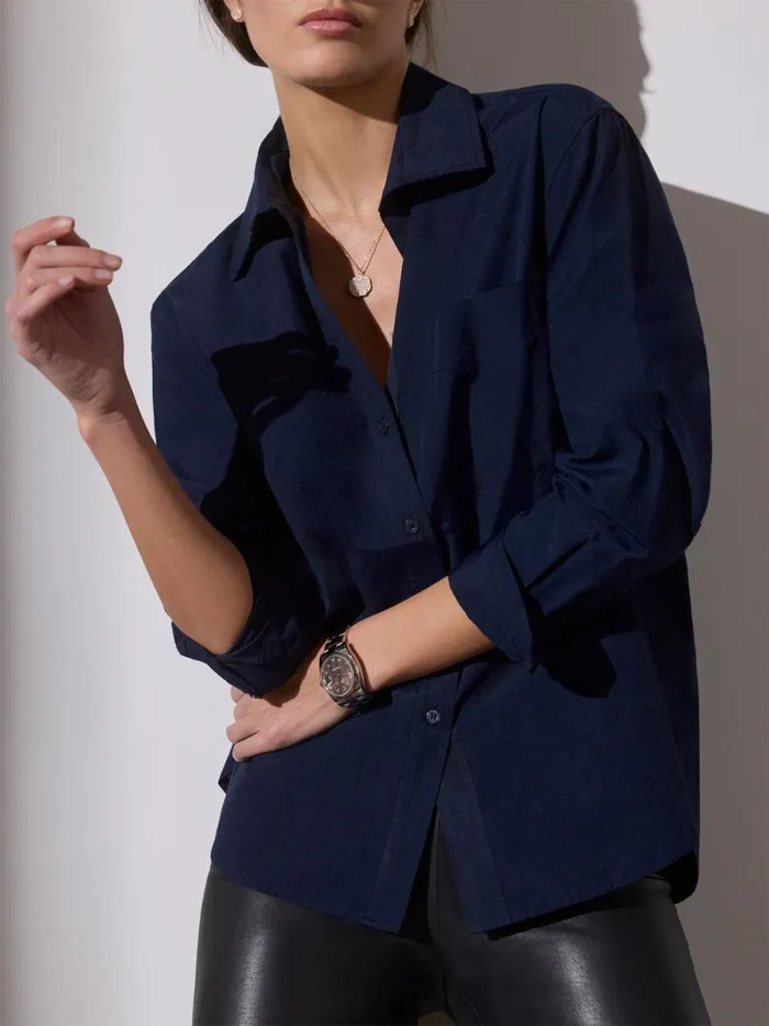 The Everyday Shirt Navy Women Brochu Walker Tops