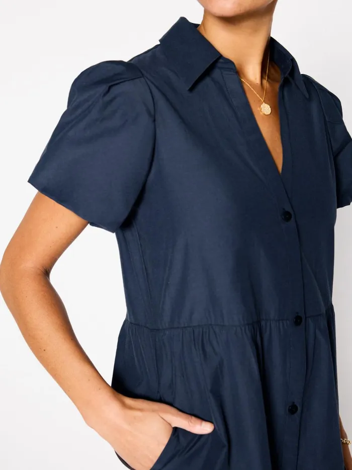 The Havana Mini Dress Navy Women Brochu Walker Dresses