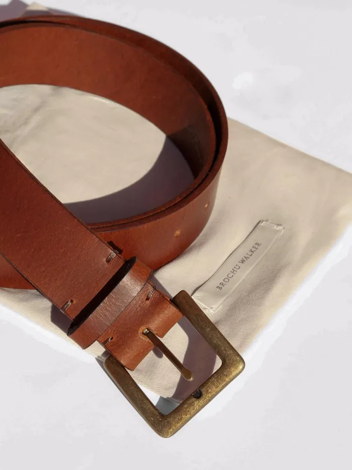 The Heritage Buckle Belt Distressed Brown Women Brochu Walker Belts
