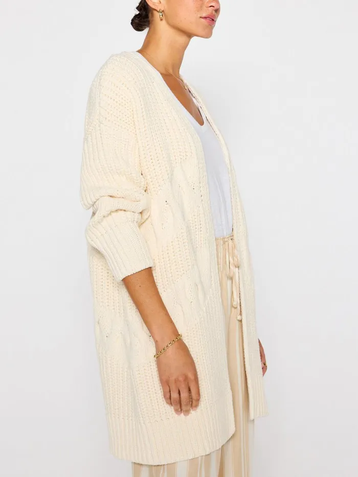 The Holden Handknit Cardigan Creme Women Brochu Walker Cardigans