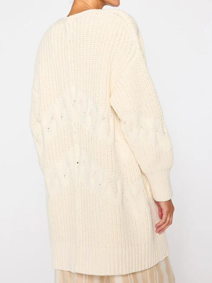 The Holden Handknit Cardigan Creme Women Brochu Walker Cardigans