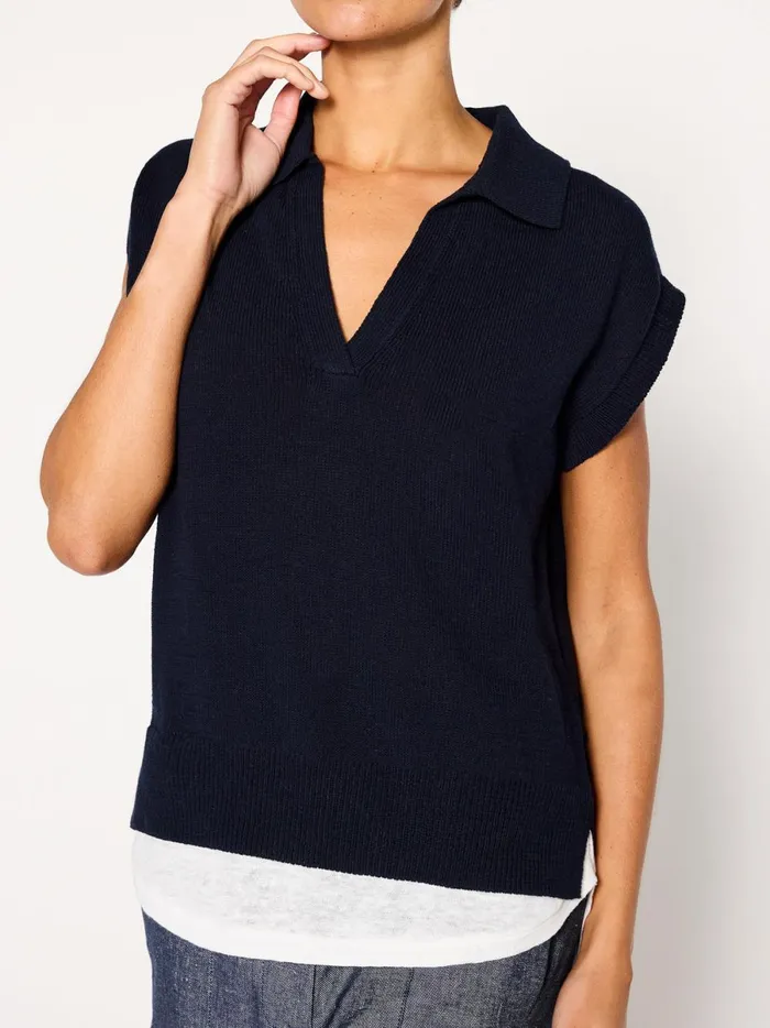 The Jaia Polo Looker Hale Navy With White Women Brochu Walker Looker Sweaters