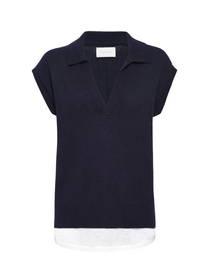 The Jaia Polo Looker Hale Navy With White Women Brochu Walker Looker Sweaters