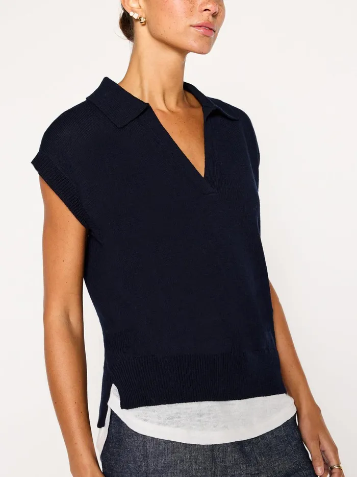 The Jaia Polo Looker Hale Navy With White Women Brochu Walker Looker Sweaters