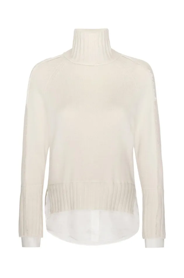The Jolie Fringe Layered Looker Linen With White Underlayer Women Brochu Walker Looker Sweaters