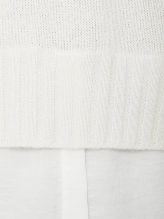 The Jolie Fringe Layered Looker Linen With White Underlayer Women Brochu Walker Looker Sweaters