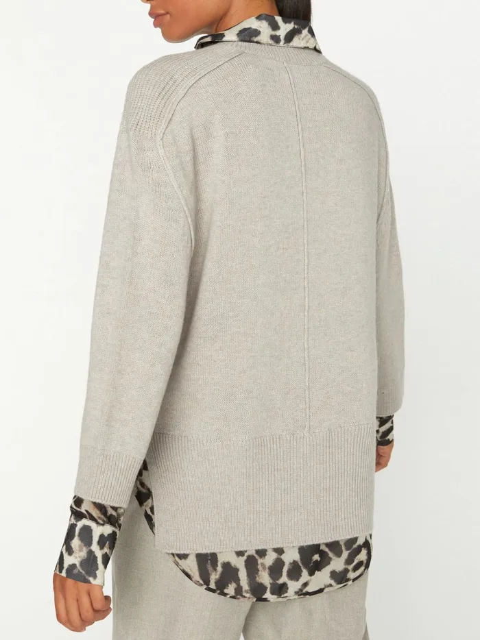 The Looker Layered VNeck Light Chia Printed Combo Women Brochu Walker Sweaters