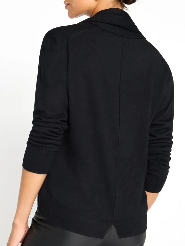 The Oren Tie Pullover Black Onyx Women Brochu Walker Sweaters