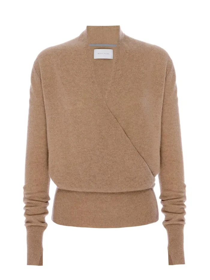 The Phinneas Wrap Camel Melange Women Brochu Walker 100 Cashmere