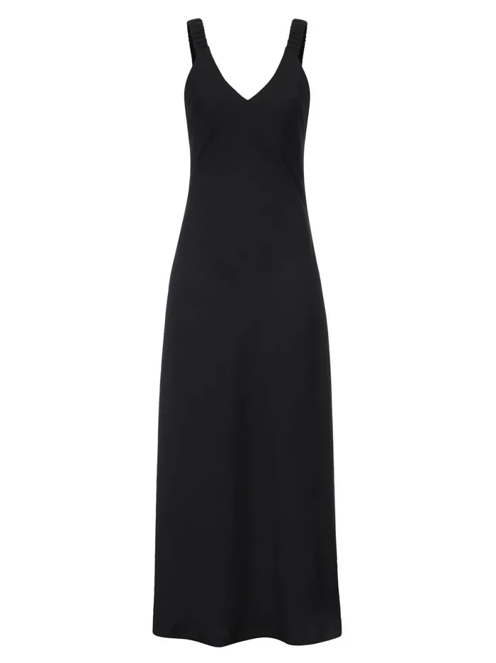 The Stella Bias Dress Black Onyx Women Brochu Walker Dresses